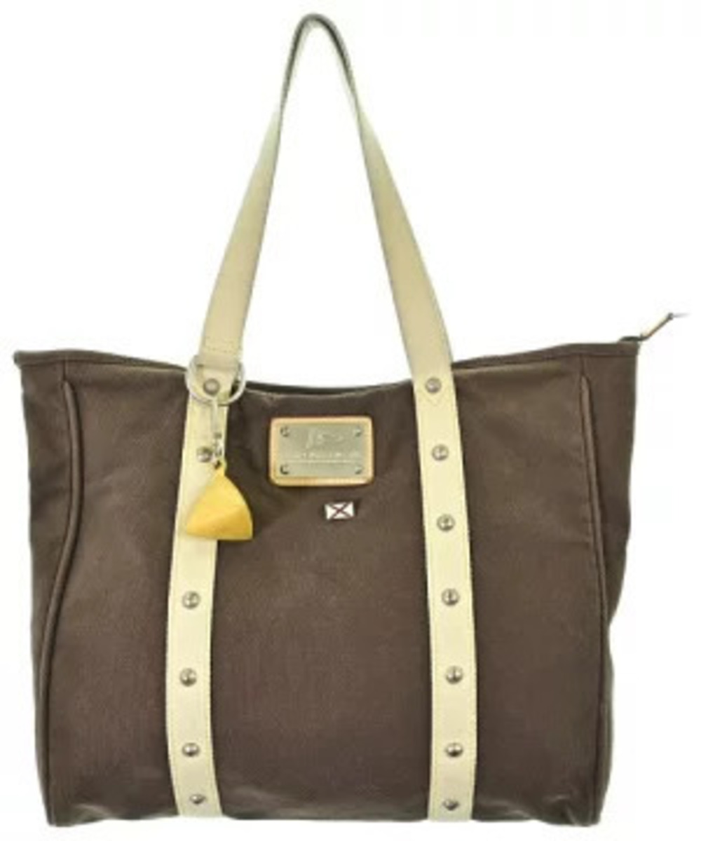Louis Vuitton Antigua Cabas tote bag canvas cream straps Brown